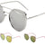 Double Bar Color Mirror Cat Eye Bulk Sunglasses