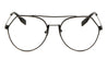 Angled Corner Aviators Clear Lens Wholesale Bulk Glasses