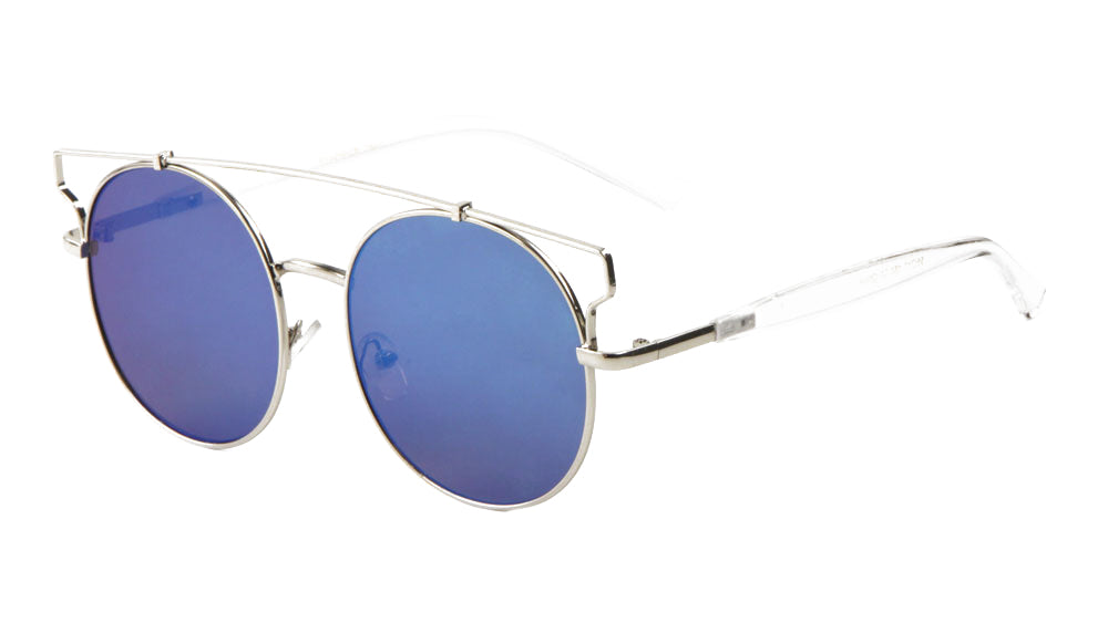 Retro Top Bar Color Mirror Lens Wholesale Bulk Sunglasses