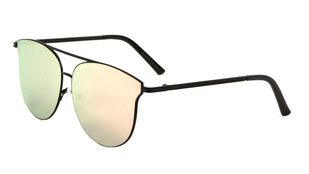 Retro Aviators Color Mirror Lens Wholesale Bulk Sunglasses