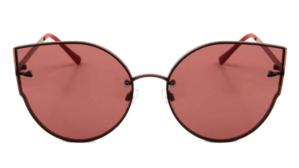 Rimless Cat Eye Fashion Wholesale Sunglasses