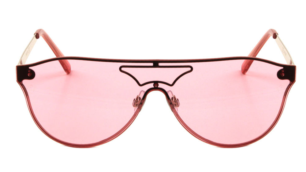 Rimless Solid One Piece Lens Wholesale Bulk Sunglasses
