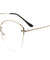 Rimless Clear Lens Cat Eye Wholesale Bulk Glasses