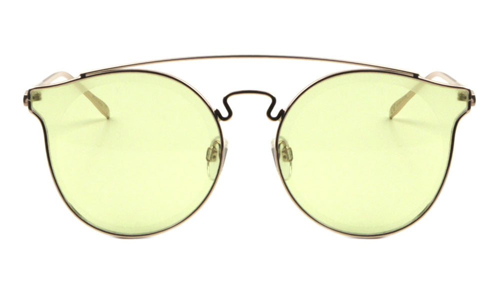 Retro Style Color Mirror Aviators Wholesale Sunglasses