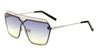 Mesh Rimless Angled Solid One Piece Oceanic Color Wholesale Sunglasses