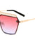 Mesh Rimless Angled Solid One Piece Oceanic Color Wholesale Sunglasses