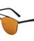 Rimless Retro Aviators Solid One Piece Color Mirror Sunglasses