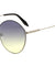 Rimless Rounded Cat Eye Oceanic Color Lens Bulk Sunglasses