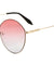 Rimless Rounded Cat Eye Oceanic Color Lens Bulk Sunglasses
