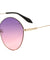 Rimless Rounded Cat Eye Oceanic Color Lens Bulk Sunglasses