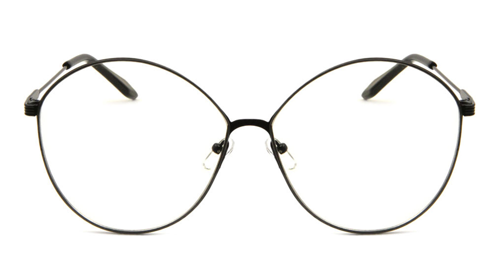 Rimless Rounded Cat Eye Clear Lens Wholesale Bulk Glasses