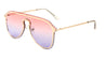Rimless Solid One Piece Keyhole Nose Oceanic Color Wholesale Bulk Sunglasses