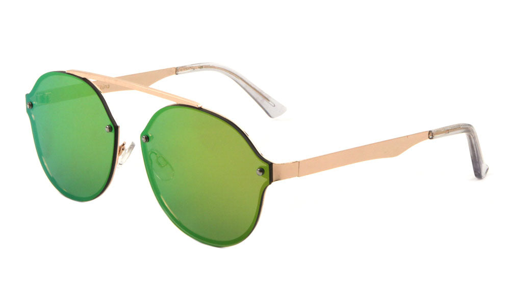 Rimless Bridgeless Color Mirror Wholesale Bulk Sunglasses