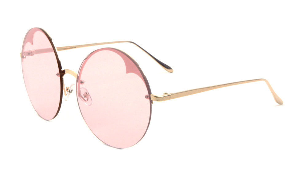 Rimless Round Color Lens Wholesale Bulk Sunglasses