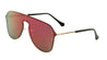 Rimless One Piece Color Mirror Lens Keyhole Nose Wholesale Bulk Sunglasses