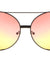 Rounded Aviators Oceanic Color Lens Wholesale Sunglasses