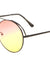 Rounded Aviators Oceanic Color Lens Wholesale Sunglasses