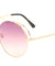 Rounded Aviators Oceanic Color Lens Wholesale Sunglasses