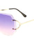 Rimless Butterfly Oceanic Color Round Metal Temple Wholesale Bulk Sunglasses