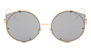 Rimless Cat Eye Color Mirror Fashion Wholesale Sunglasses