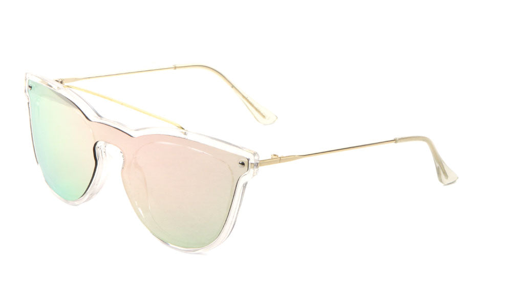Retro Solid One Piece Color Mirror Wholesale Bulk Sunglasses