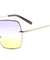 Rimless Oceanic Color Butterfly Wholesale Sunglasses