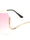 Rimless Butterfly Curved Temple Wholesale Bulk Sunglasses