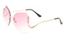 Rimless Butterfly Curved Temple Wholesale Bulk Sunglasses