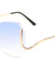 Rimless Butterfly Curved Temple Wholesale Bulk Sunglasses