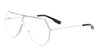 Angled One Piece Clear Lens Wholesale Glasses