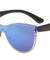 Rimless Solid One Piece Color Mirror Wholesale Sunglasses