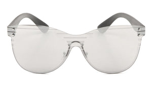 Rimless Solid One Piece Color Mirror Wholesale Sunglasses