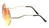 Rimless Butterfly Curved Leg Oceanic Color Lens Wholesale Sunglasses