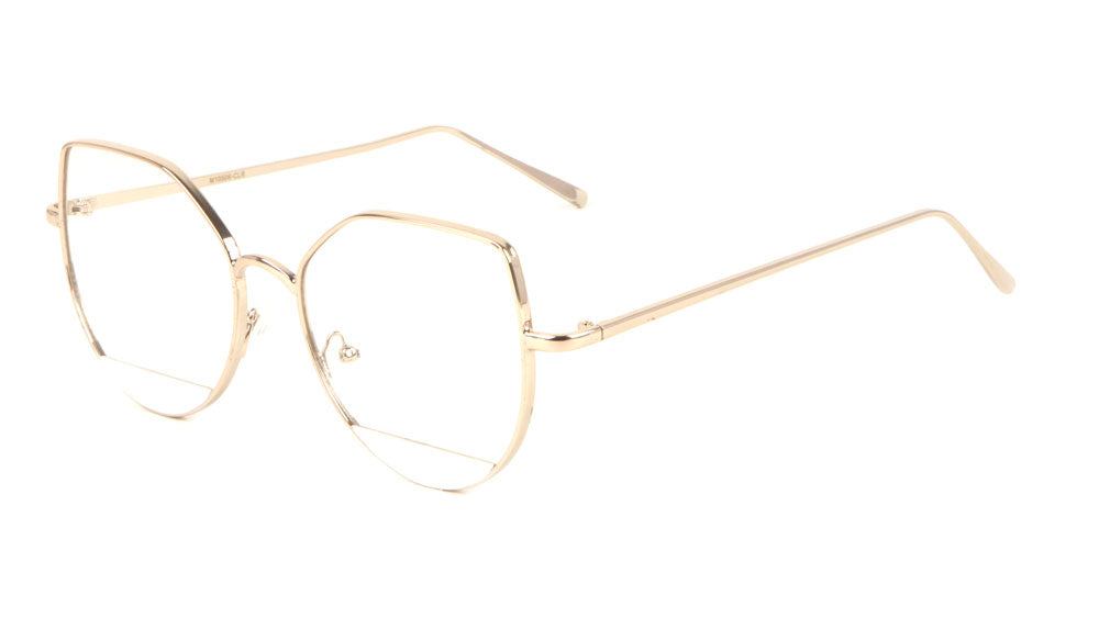 Retro Bottom Shield Clear Lens Wholesale Bulk Glasses
