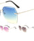 Rimless Butterfly Oceanic Color Wholesale Bulk Sunglasses