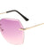Rimless Butterfly Oceanic Color Wholesale Bulk Sunglasses