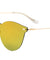 Rimless Solid One Piece Keyhole Nose Color Mirror Lens Bulk Sunglasses