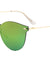 Rimless Solid One Piece Keyhole Nose Color Mirror Lens Bulk Sunglasses