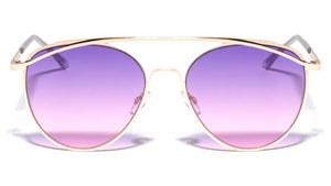 Rounded Oceanic Color Aviators Wholesale Sunglasses