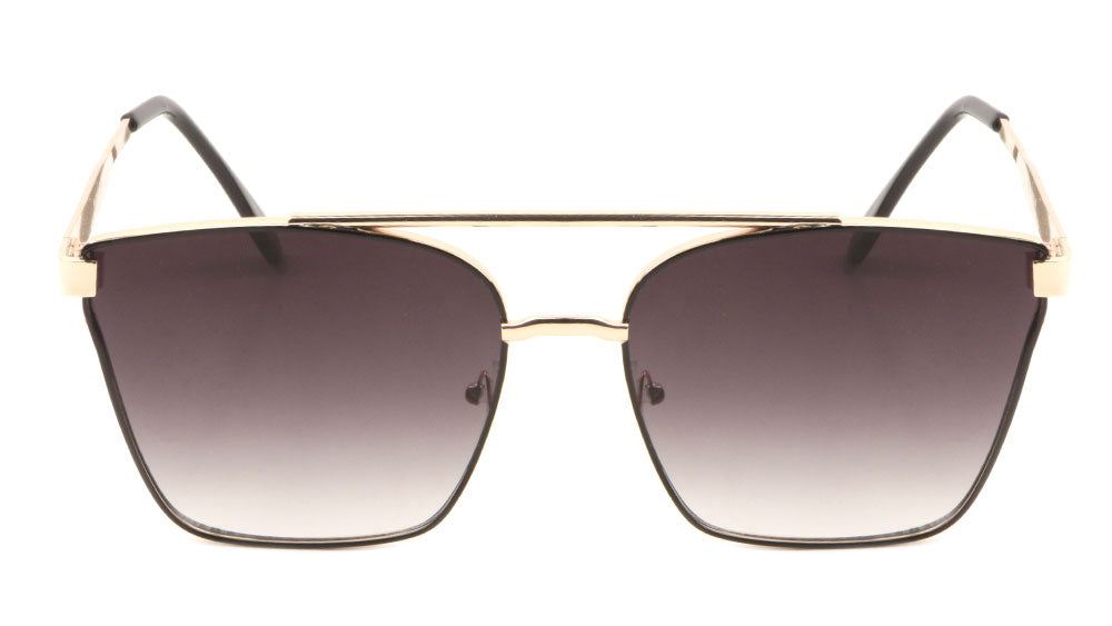 Squared Color Mirror Aviators Wholesale Bulk Sunglasses