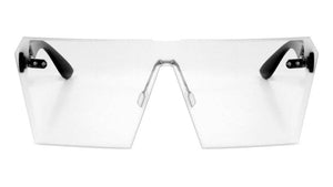 Squared Solid One Piece Clear Lens Wholesale Bulk Glasses
