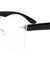 Squared Solid One Piece Clear Lens Wholesale Bulk Glasses