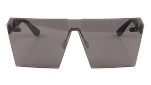 Squared Solid One Piece Color Mirror Bulk Sunglasses