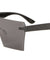 Squared Solid One Piece Color Mirror Bulk Sunglasses