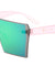 Squared Solid One Piece Color Mirror Bulk Sunglasses