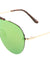 Rimless Solid One Piece Beaded Top Bar Color Mirror Lens Wholesale Sunglasses