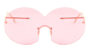 Avant Garde Rimless Solid One Piece Color Lens Wholesale Sunglasses