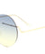 Avant Garde Rimless Solid One Piece Oceanic Color Wholesale Sunglasses