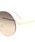 Avant Garde Rimless Solid One Piece Oceanic Color Wholesale Sunglasses