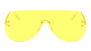 Rimless Solid One Piece Color Lens Wholesale Bulk Sunglasses
